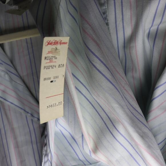 Saks Fifth Avenue NWT Nightshirt L/XL Striped 100% Cotton USA - Picture 4 of 4